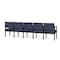 Lesro Lenox Steel 5 Seater with Center Arms, Denim (Blue) Seat, Denim Back, 106.5 W 24.5 L 32 H LS5103 - alternate 2